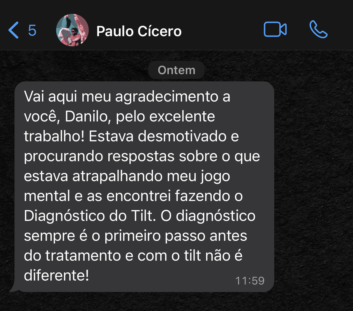 Depoimento Paulo Cicero - Diagnostico