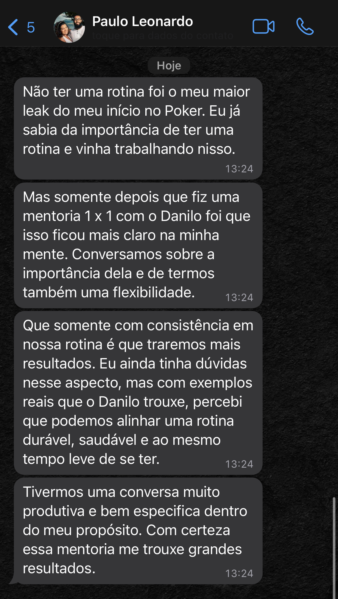 Depoimento diagnóstico Paulo Leonardo